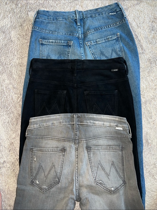MOTHER Denim - MOTHER Jean Bundle Straight Leg Jeans - Blue, Black, Gray